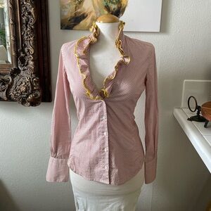 Guglielminotti women’s long sleeve button down blouse